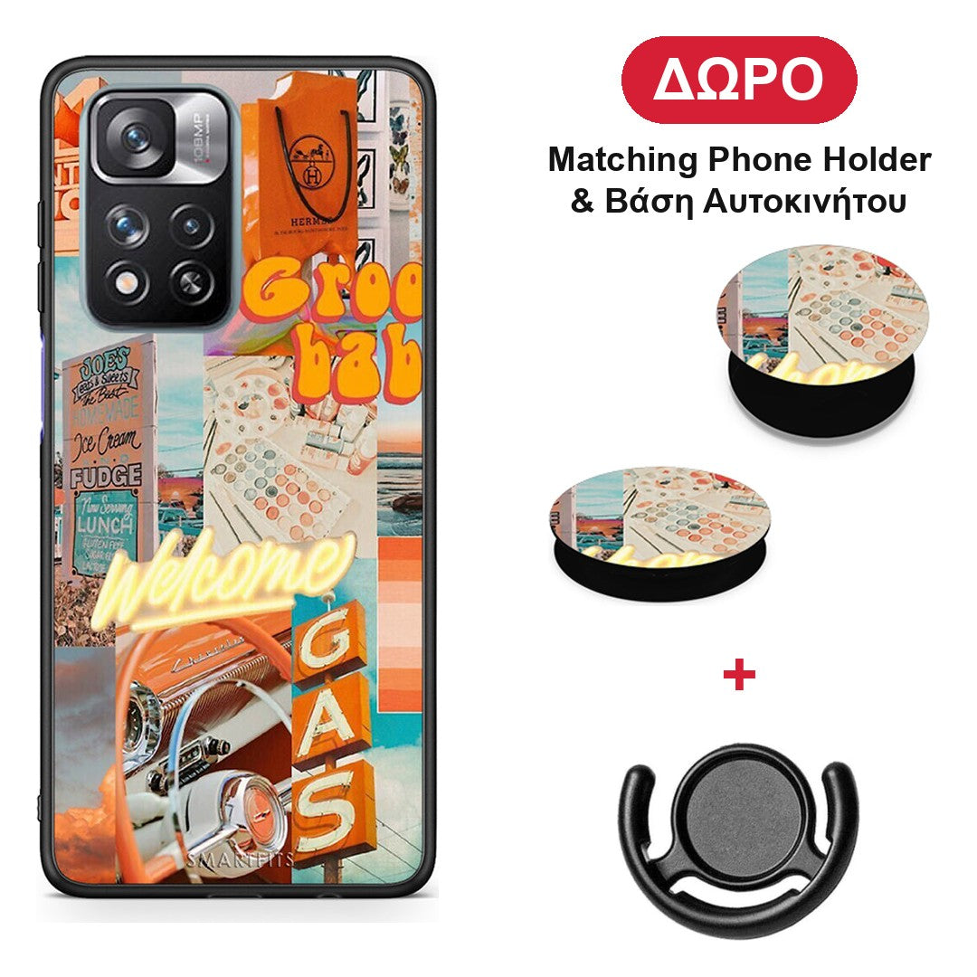 Groovy Babe - Xiaomi Redmi Note 11 Pro+ 5G θήκη + Δώρο Phone Holder & Βάση Αυτοκινήτου