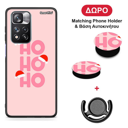 Xmas Ho Ho Ho - Xiaomi Redmi Note 11 Pro+ 5G θήκη + Δώρο Phone Holder & Βάση Αυτοκινήτου