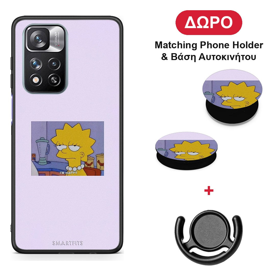So Happy - Xiaomi Redmi Note 11 Pro+ 5G θήκη + Δώρο Phone Holder & Βάση Αυτοκινήτου