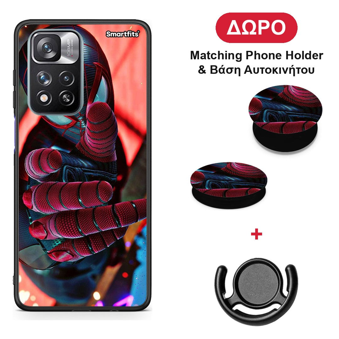 Spider Hand - Xiaomi Redmi Note 11 Pro+ 5G θήκη + Δώρο Phone Holder & Βάση Αυτοκινήτου