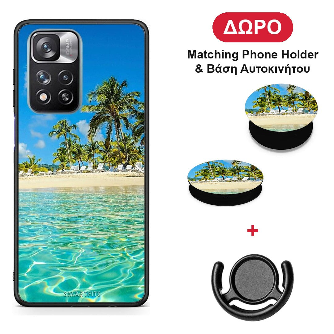 Tropical Vibes - Xiaomi Redmi Note 11 Pro+ 5G θήκη + Δώρο Phone Holder & Βάση Αυτοκινήτου