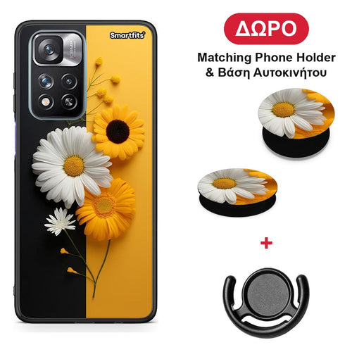 Yellow Daisies - Xiaomi Redmi Note 11 Pro+ 5G θήκη + Δώρο Phone Holder & Βάση Αυτοκινήτου