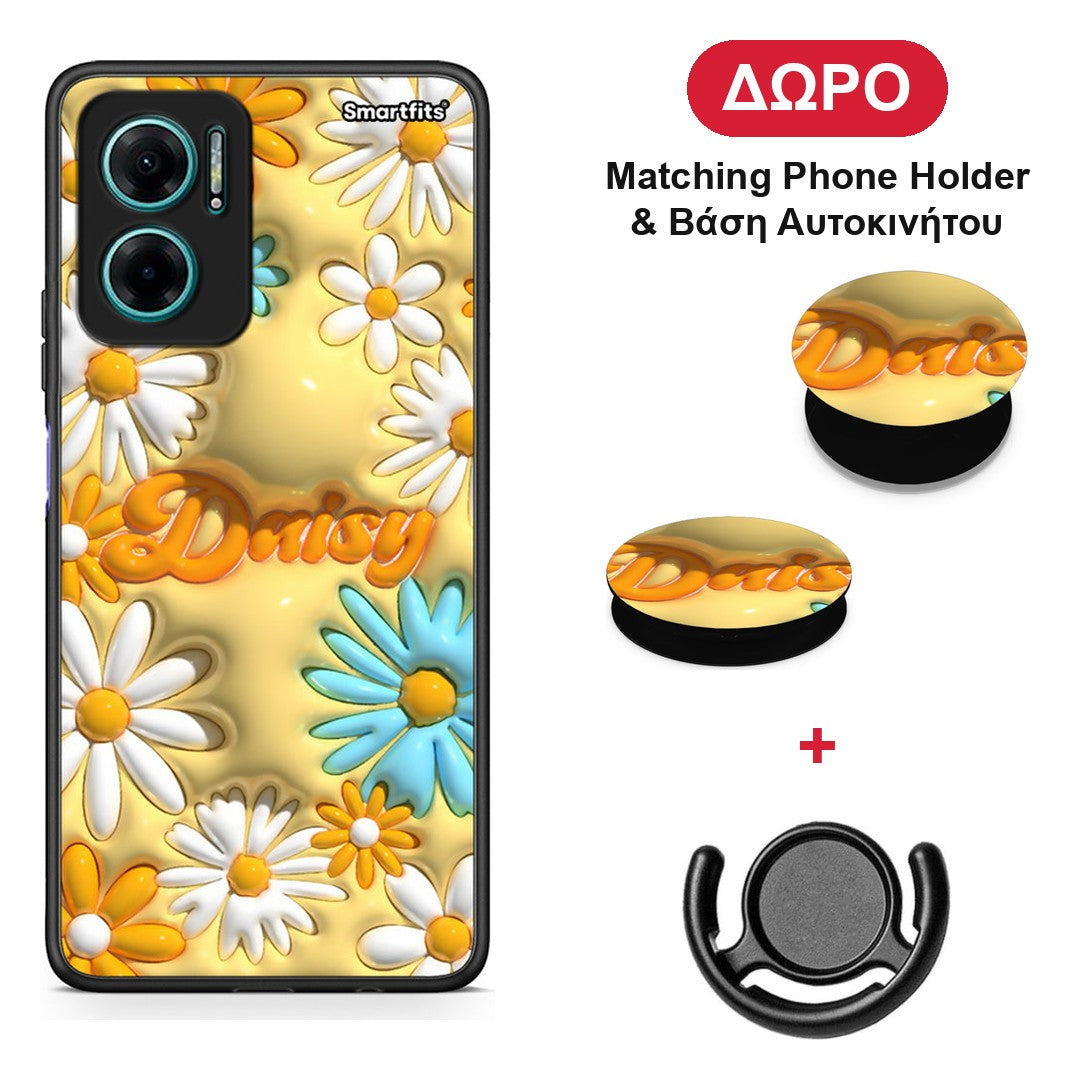 Bubble Daisies - Xiaomi Redmi Note 11E θήκη + Δώρο Phone Holder & Βάση Αυτοκινήτου