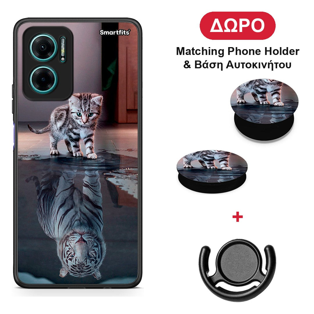 Cute Tiger - Xiaomi Redmi Note 11E θήκη + Δώρο Phone Holder & Βάση Αυτοκινήτου