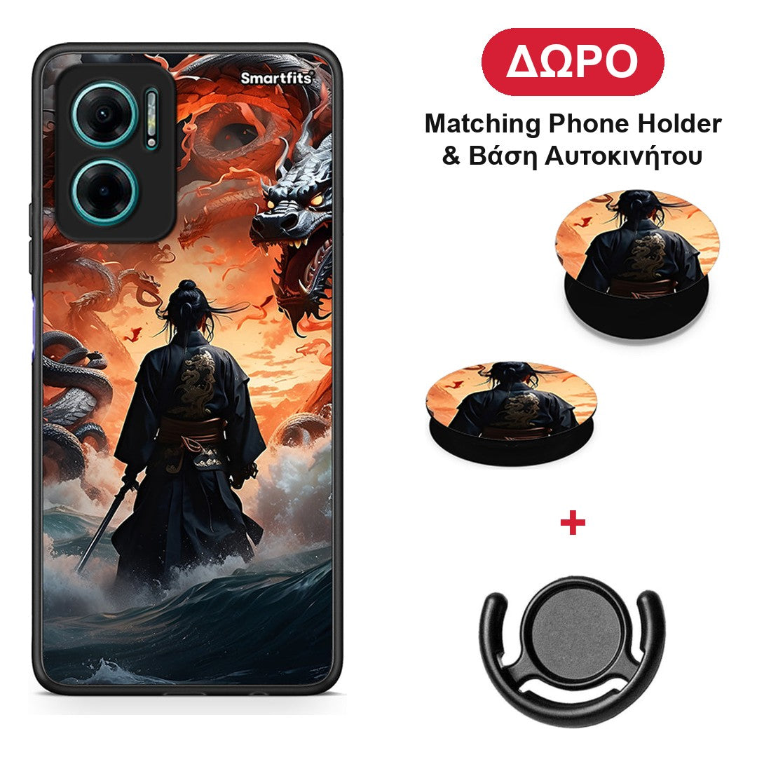 Dragons Fight - Xiaomi Redmi Note 11E θήκη + Δώρο Phone Holder & Βάση Αυτοκινήτου