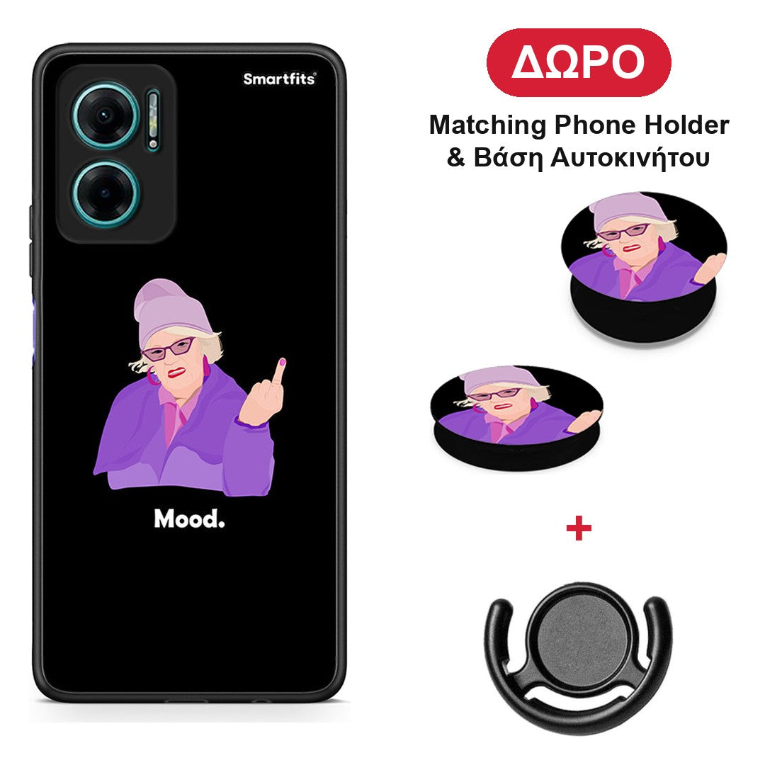 Grandma Mood Black - Xiaomi Redmi Note 11E θήκη + Δώρο Phone Holder & Βάση Αυτοκινήτου