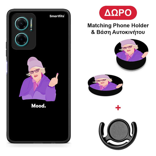 Grandma Mood Black - Xiaomi Redmi Note 11E θήκη + Δώρο Phone Holder & Βάση Αυτοκινήτου