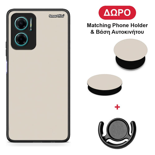 Ivory Beige - Xiaomi Redmi Note 11E θήκη + Δώρο Phone Holder & Βάση Αυτοκινήτου
