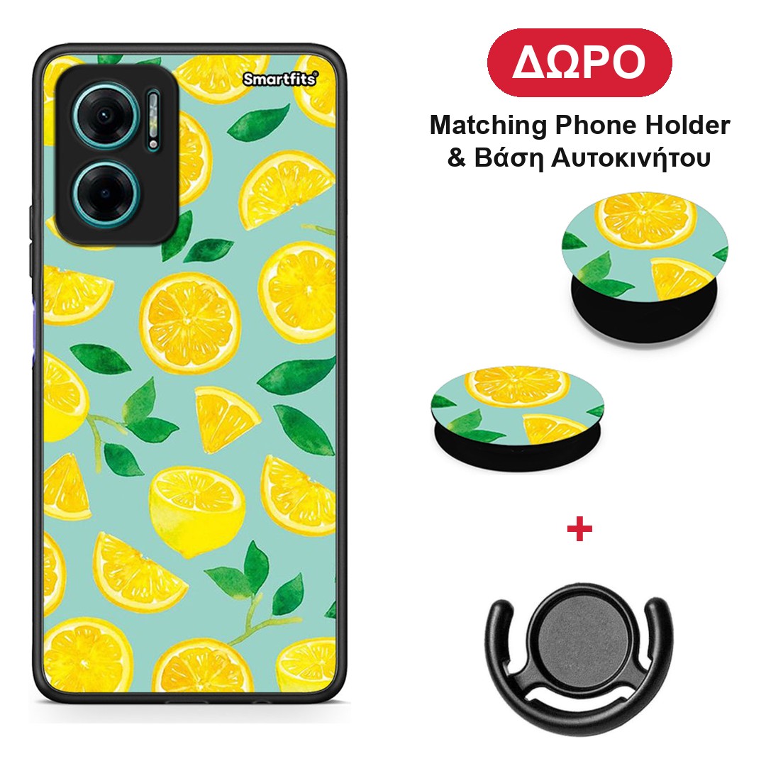 Lemons - Xiaomi Redmi Note 11E θήκη + Δώρο Phone Holder & Βάση Αυτοκινήτου