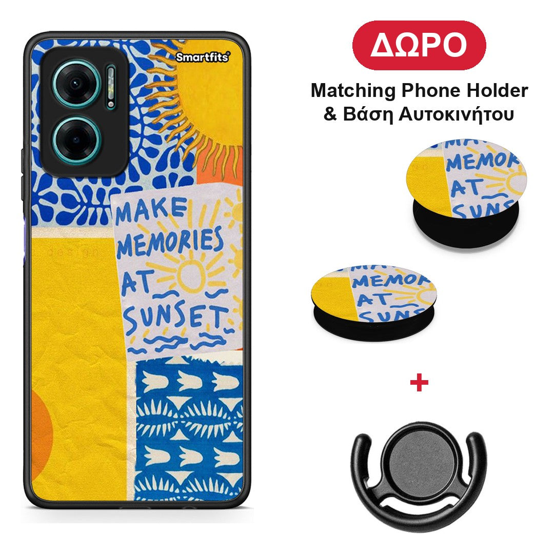 Sunset Memories - Xiaomi Redmi Note 11E θήκη + Δώρο Phone Holder & Βάση Αυτοκινήτου