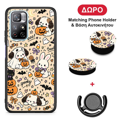 Halloween Puppies and Friends on Cream - Xiaomi Redmi Note 11S 5G θήκη + Δώρο Phone Holder & Βάση Αυτοκινήτου