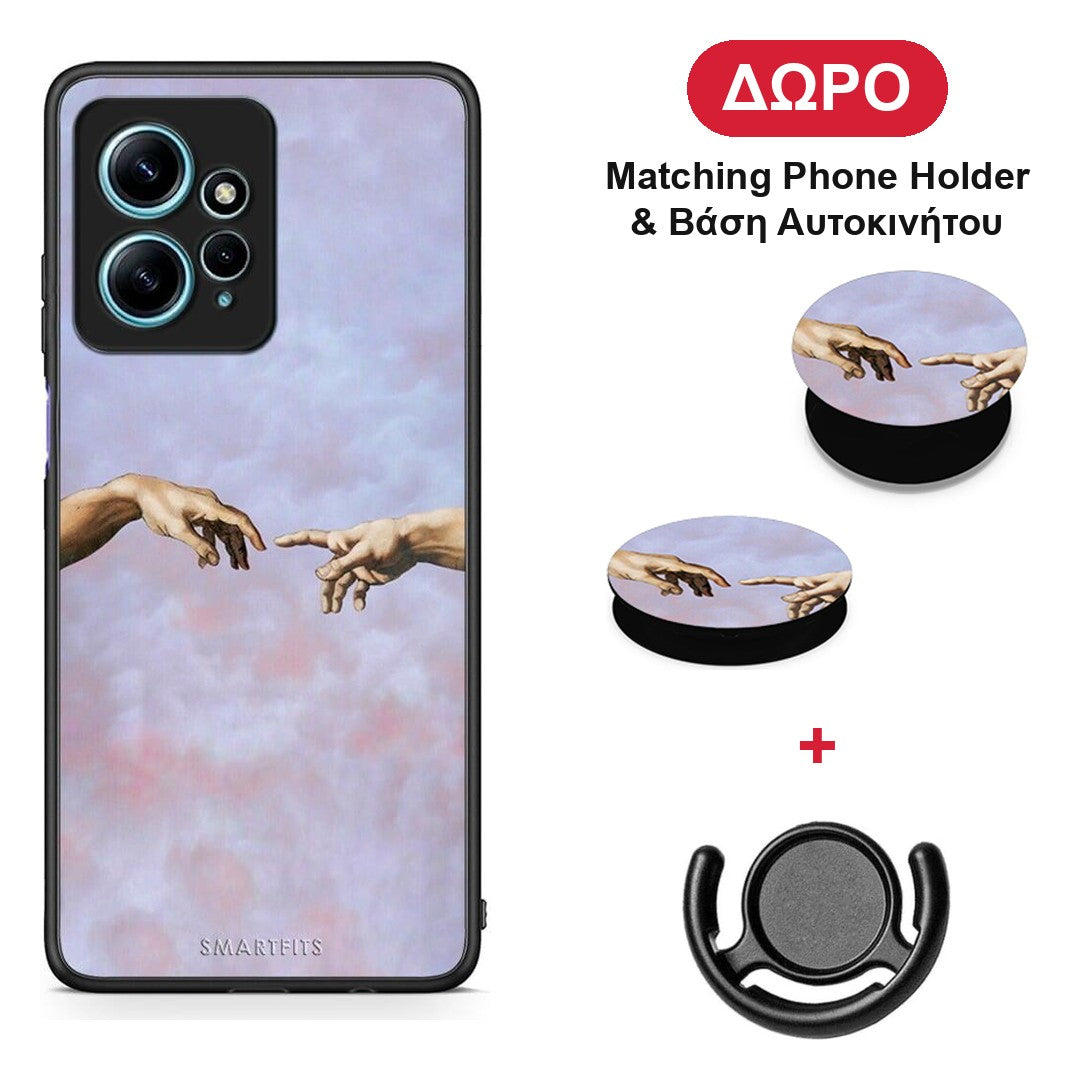 Adam Hand - Xiaomi Redmi Note 12 4G θήκη + Δώρο Phone Holder & Βάση Αυτοκινήτου