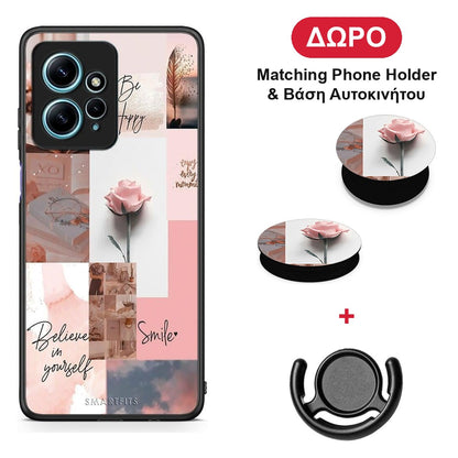 Aesthetic Collage - Xiaomi Redmi Note 12 4G θήκη + Δώρο Phone Holder & Βάση Αυτοκινήτου