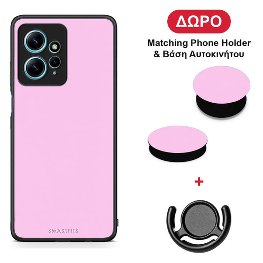 Cotton Candy Pink - Xiaomi Redmi Note 12 4G θήκη + Δώρο Phone Holder & Βάση Αυτοκινήτου