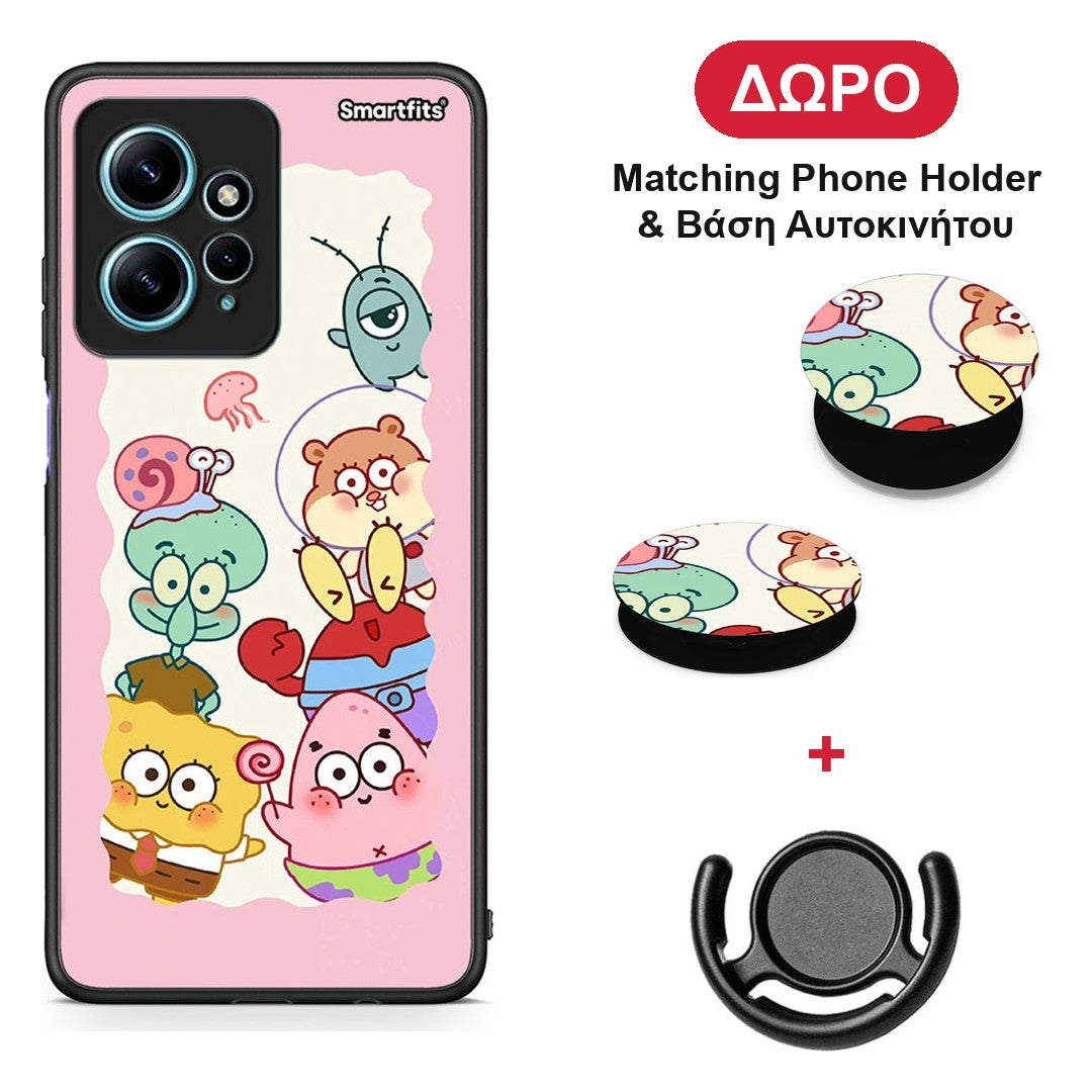 Cute Companion - Xiaomi Redmi Note 12 4G θήκη + Δώρο Phone Holder & Βάση Αυτοκινήτου