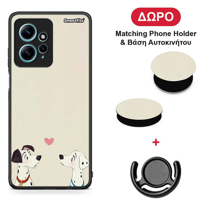 Dalmatians Love - Xiaomi Redmi Note 12 4G θήκη + Δώρο Phone Holder & Βάση Αυτοκινήτου