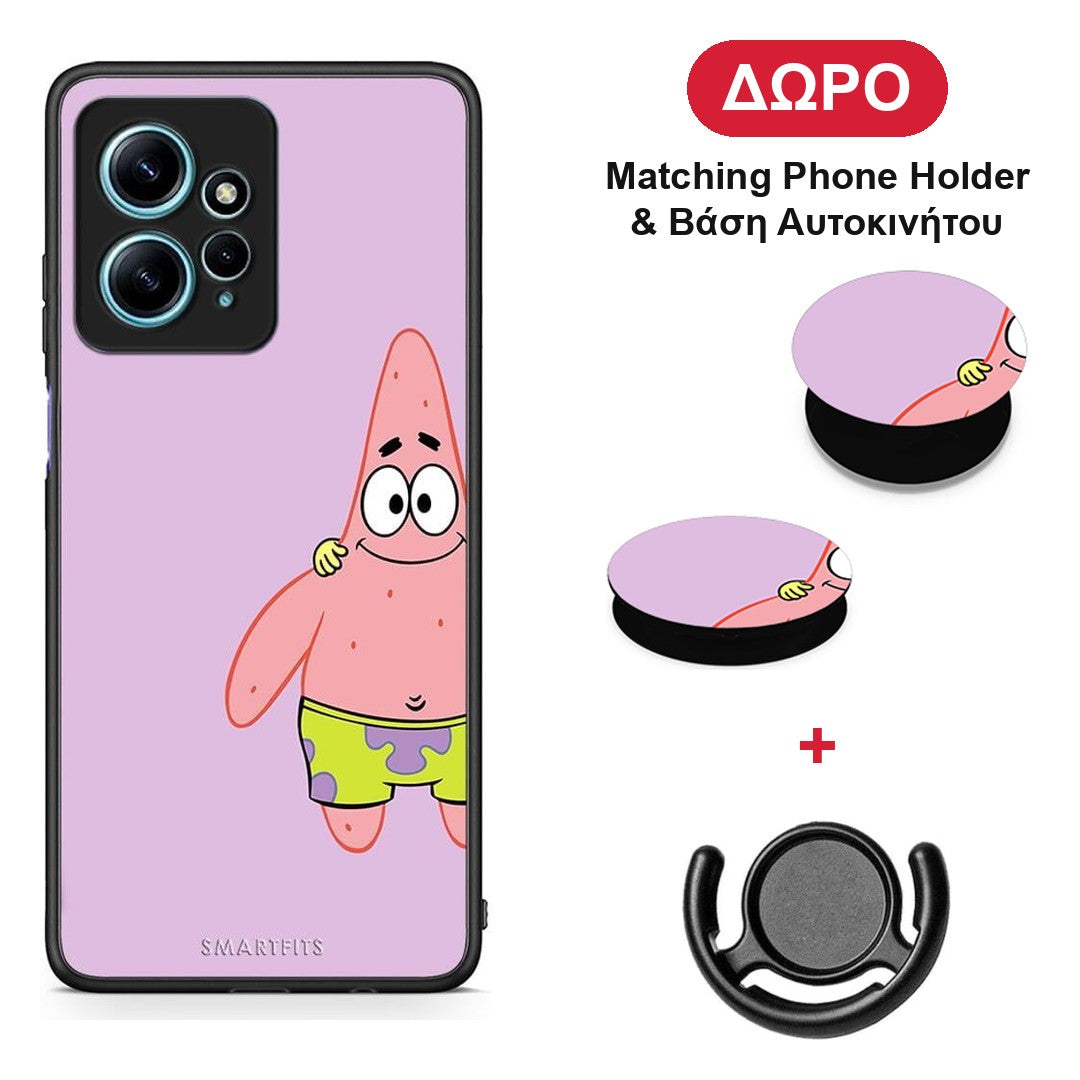Friends Patrick - Xiaomi Redmi Note 12 4G θήκη + Δώρο Phone Holder & Βάση Αυτοκινήτου
