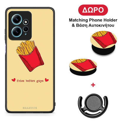 Fries Before Guys - Xiaomi Redmi Note 12 4G θήκη + Δώρο Phone Holder & Βάση Αυτοκινήτου