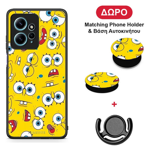 PopArt Sponge - Xiaomi Redmi Note 12 4G θήκη + Δώρο Phone Holder & Βάση Αυτοκινήτου