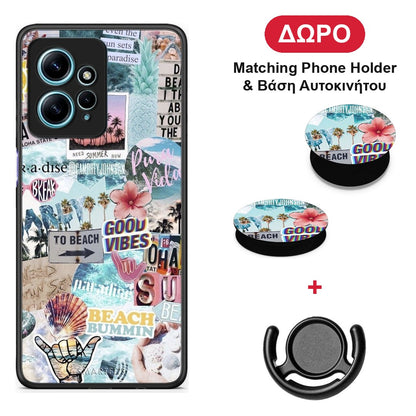 Summer Vibes - Xiaomi Redmi Note 12 4G θήκη + Δώρο Phone Holder & Βάση Αυτοκινήτου