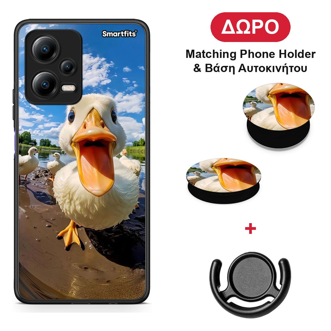 Duck Face - Xiaomi Redmi Note 12 5G θήκη + Δώρο Phone Holder & Βάση Αυτοκινήτου