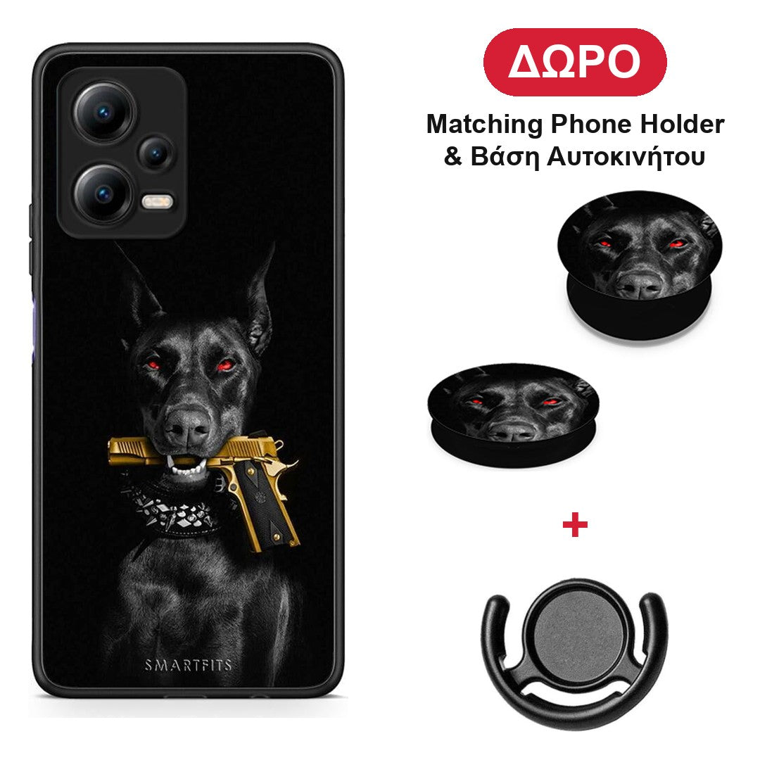 Golden Gun - Xiaomi Redmi Note 12 5G θήκη + Δώρο Phone Holder & Βάση Αυτοκινήτου
