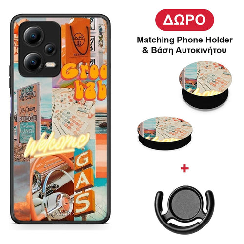 Groovy Babe - Xiaomi Redmi Note 12 5G θήκη + Δώρο Phone Holder & Βάση Αυτοκινήτου