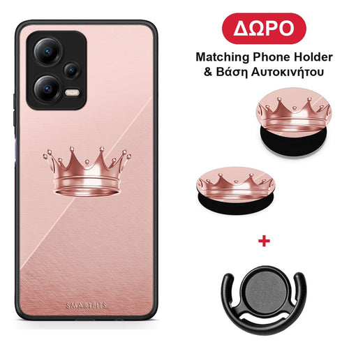 Minimal Crown - Xiaomi Redmi Note 12 5G θήκη + Δώρο Phone Holder & Βάση Αυτοκινήτου