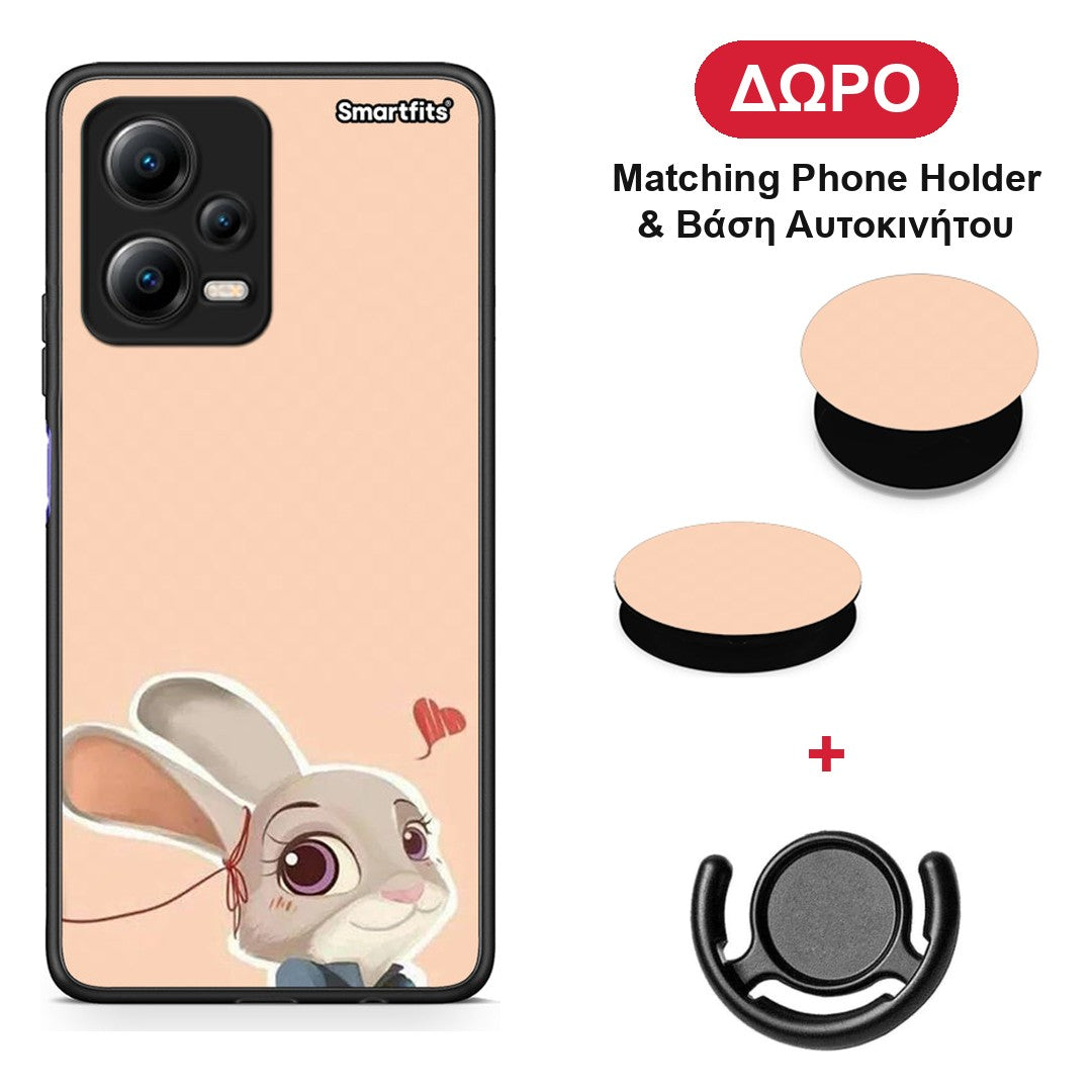 Nick Wilde And Judy Hopps Love 2 - Xiaomi Redmi Note 12 5G θήκη + Δώρο Phone Holder & Βάση Αυτοκινήτου