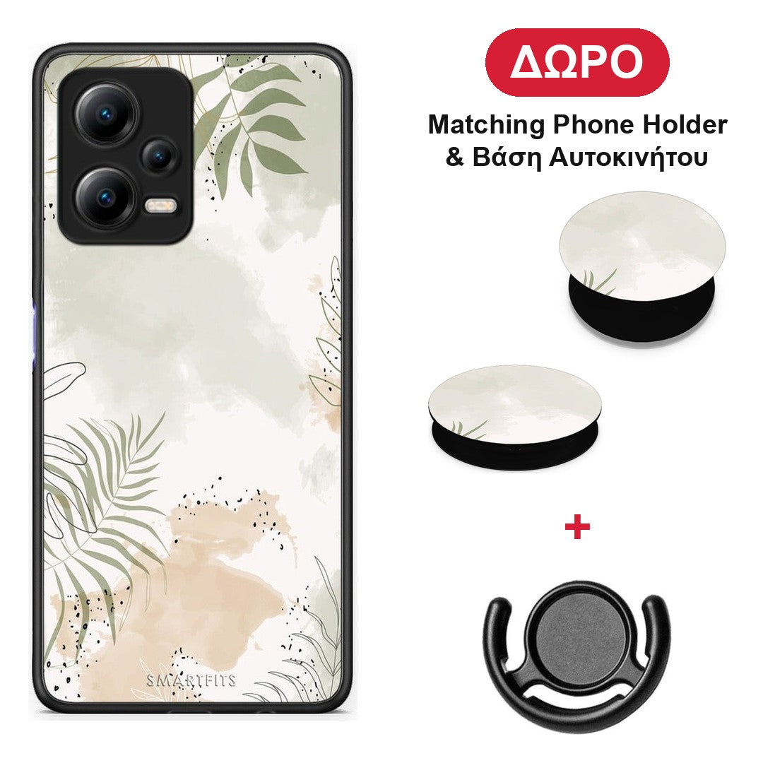 Nude Plants - Xiaomi Redmi Note 12 5G θήκη + Δώρο Phone Holder & Βάση Αυτοκινήτου