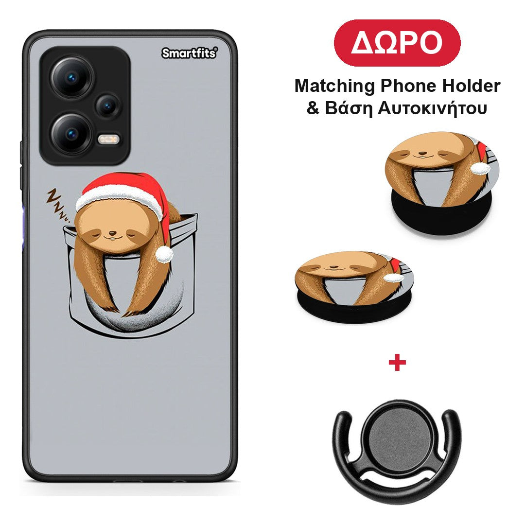 Xmas Zzzz - Xiaomi Redmi Note 12 5G θήκη + Δώρο Phone Holder & Βάση Αυτοκινήτου
