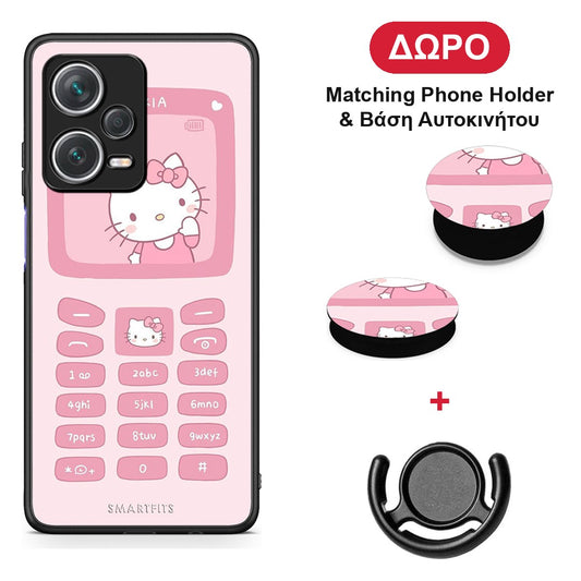 Hello Kitten - Xiaomi Redmi Note 12 Pro+ / 12 Pro Discovery θήκη + Δώρο Phone Holder & Βάση Αυτοκινήτου