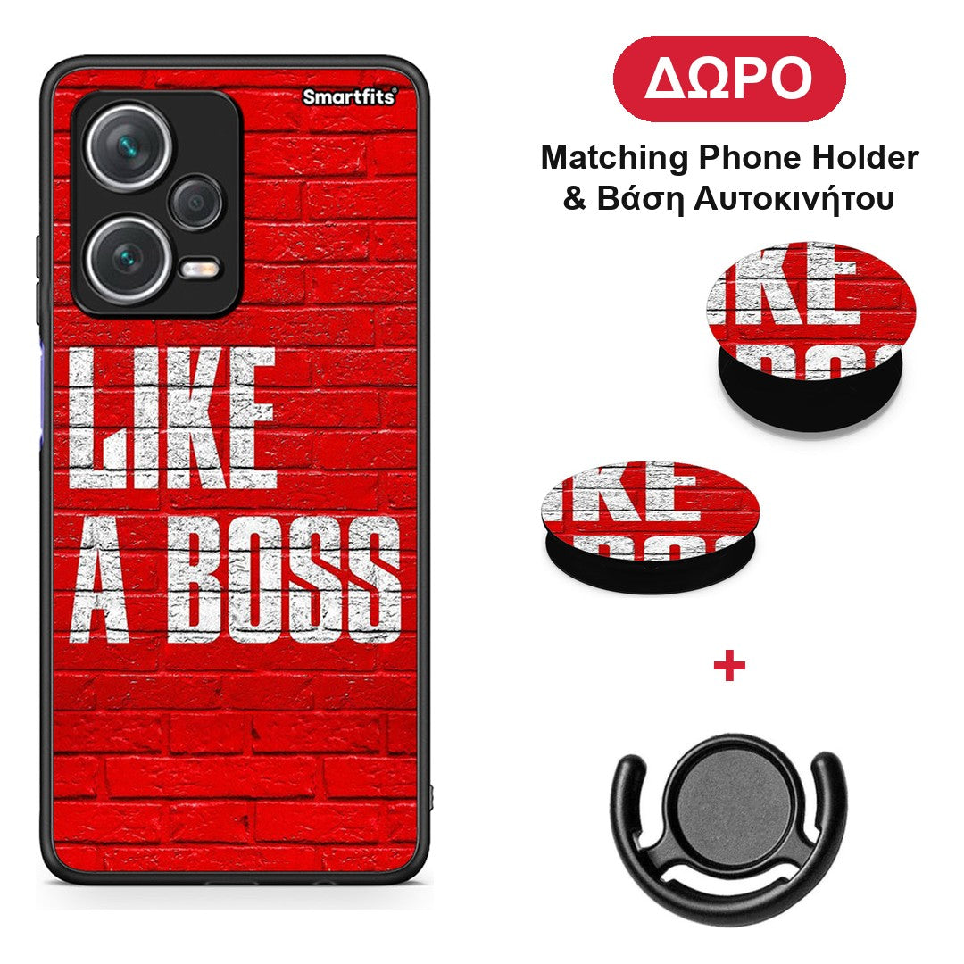 Like A Boss - Xiaomi Redmi Note 12 Pro+ / 12 Pro Discovery θήκη + Δώρο Phone Holder & Βάση Αυτοκινήτου