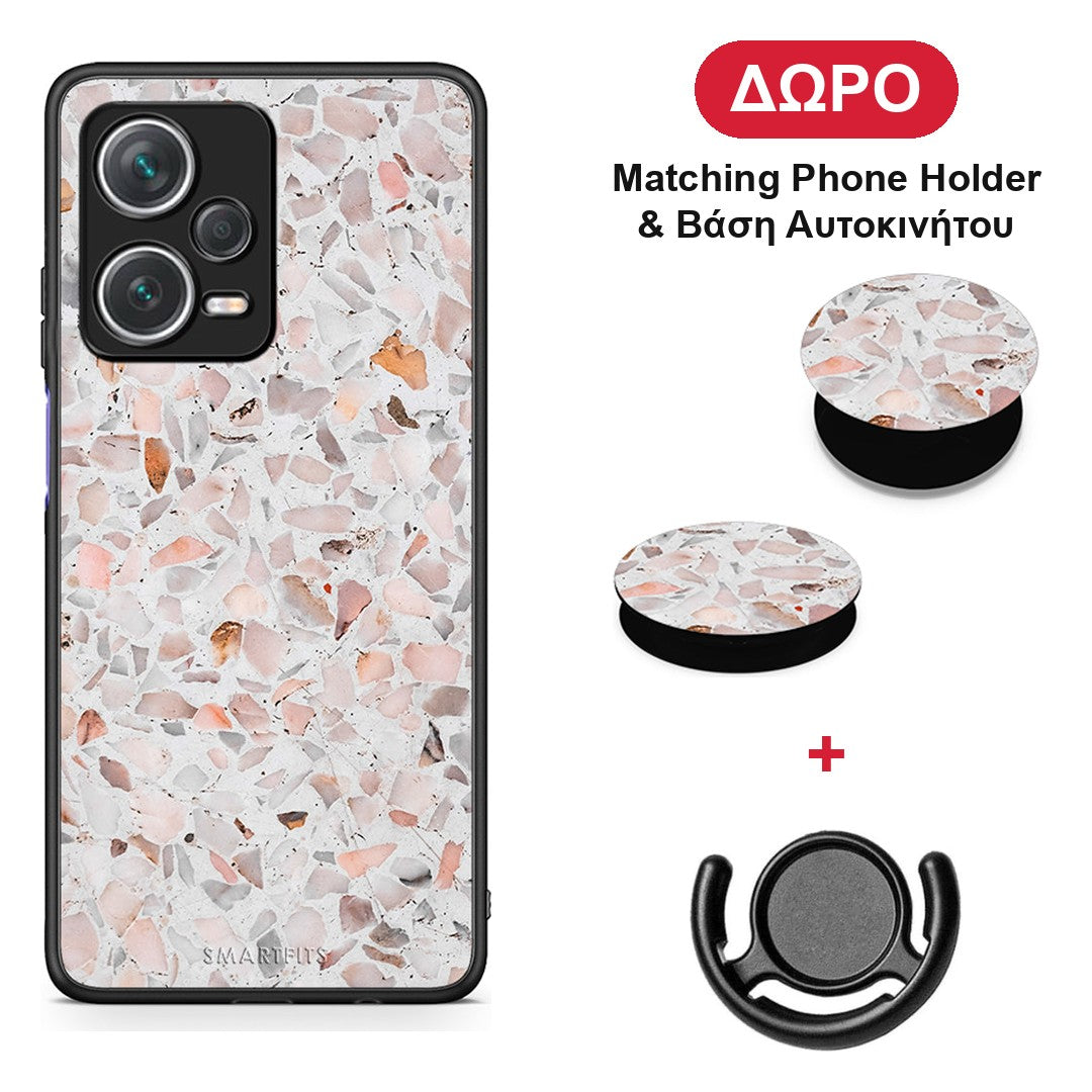 Marble Terrazzo - Xiaomi Redmi Note 12 Pro+ / 12 Pro Discovery θήκη + Δώρο Phone Holder & Βάση Αυτοκινήτου