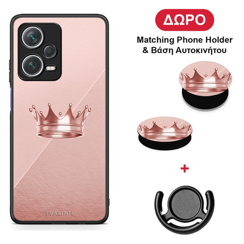 Minimal Crown - Xiaomi Redmi Note 12 Pro+ / 12 Pro Discovery θήκη + Δώρο Phone Holder & Βάση Αυτοκινήτου