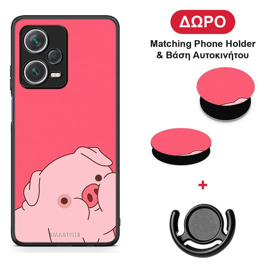 Pig Love 1 - Xiaomi Redmi Note 12 Pro+ / 12 Pro Discovery θήκη + Δώρο Phone Holder & Βάση Αυτοκινήτου