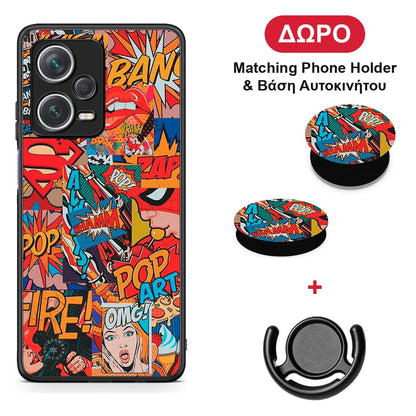 PopArt OMG - Xiaomi Redmi Note 12 Pro+ / 12 Pro Discovery θήκη + Δώρο Phone Holder & Βάση Αυτοκινήτου