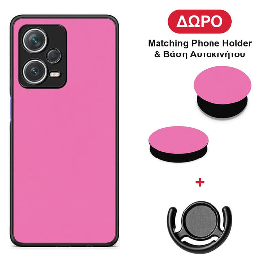 Rose Pink - Xiaomi Redmi Note 12 Pro+ / 12 Pro Discovery θήκη + Δώρο Phone Holder & Βάση Αυτοκινήτου