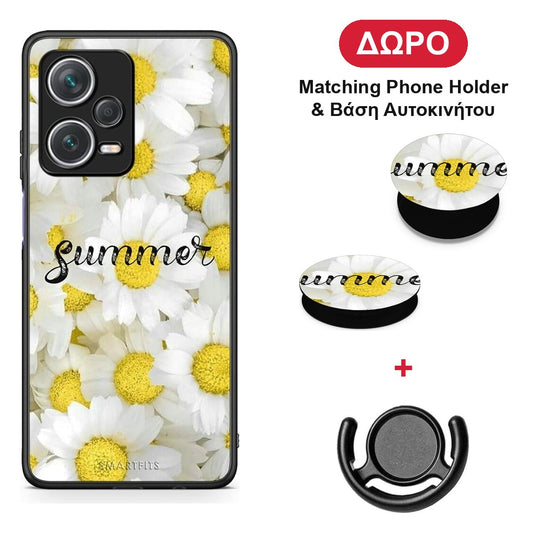 Summer Daisies - Xiaomi Redmi Note 12 Pro+ / 12 Pro Discovery θήκη + Δώρο Phone Holder & Βάση Αυτοκινήτου