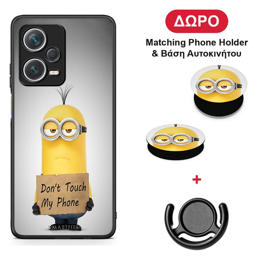 Text Minion - Xiaomi Redmi Note 12 Pro+ / 12 Pro Discovery θήκη + Δώρο Phone Holder & Βάση Αυτοκινήτου