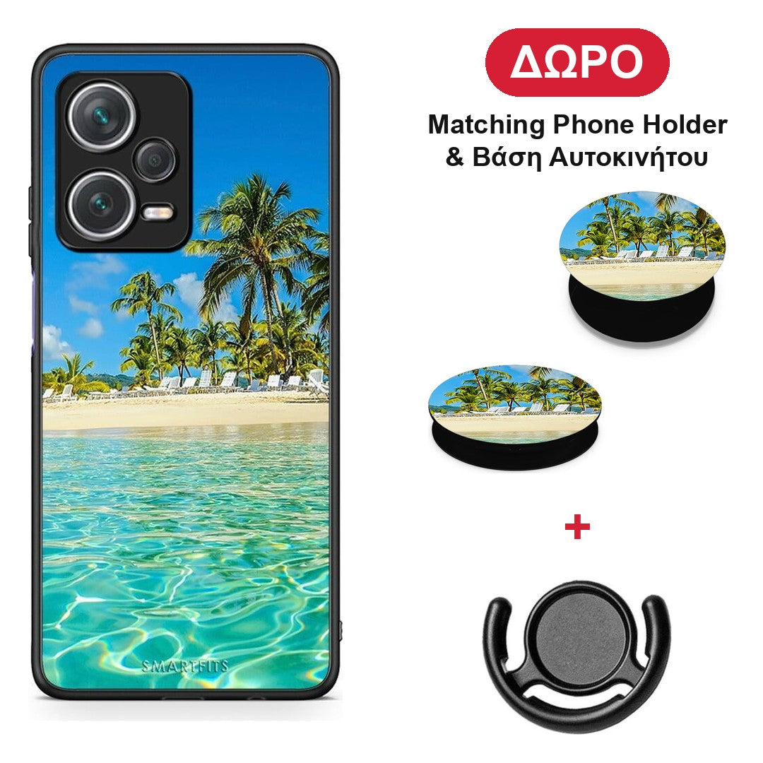 Tropical Vibes - Xiaomi Redmi Note 12 Pro+ / 12 Pro Discovery θήκη + Δώρο Phone Holder & Βάση Αυτοκινήτου