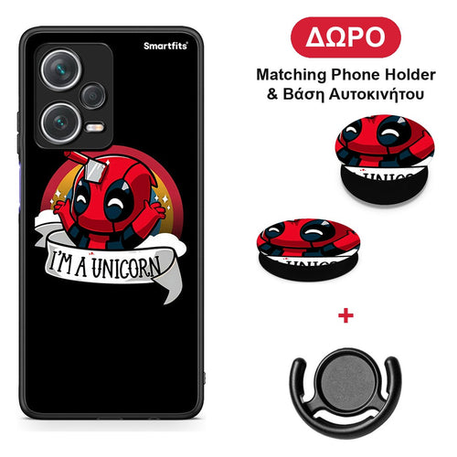 Unicorn Deadpool - Xiaomi Redmi Note 12 Pro+ / 12 Pro Discovery θήκη + Δώρο Phone Holder & Βάση Αυτοκινήτου