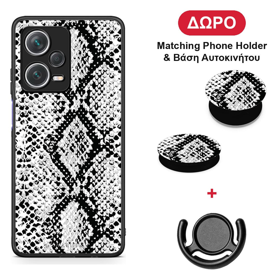 Animal White Snake - Xiaomi Redmi Note 12 Pro+ / 12 Pro Discovery θήκη + Δώρο Phone Holder & Βάση Αυτοκινήτου