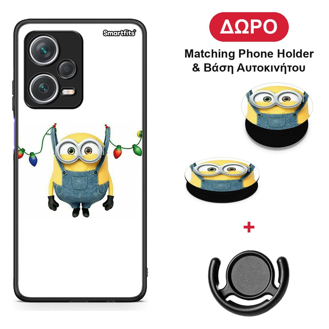 Xmas Minion Lights - Xiaomi Redmi Note 12 Pro+ / 12 Pro Discovery θήκη + Δώρο Phone Holder & Βάση Αυτοκινήτου