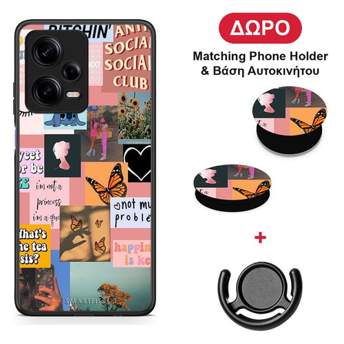 Collage Bitchin - Xiaomi Redmi Note 12 Pro 5G θήκη + Δώρο Phone Holder & Βάση Αυτοκινήτου