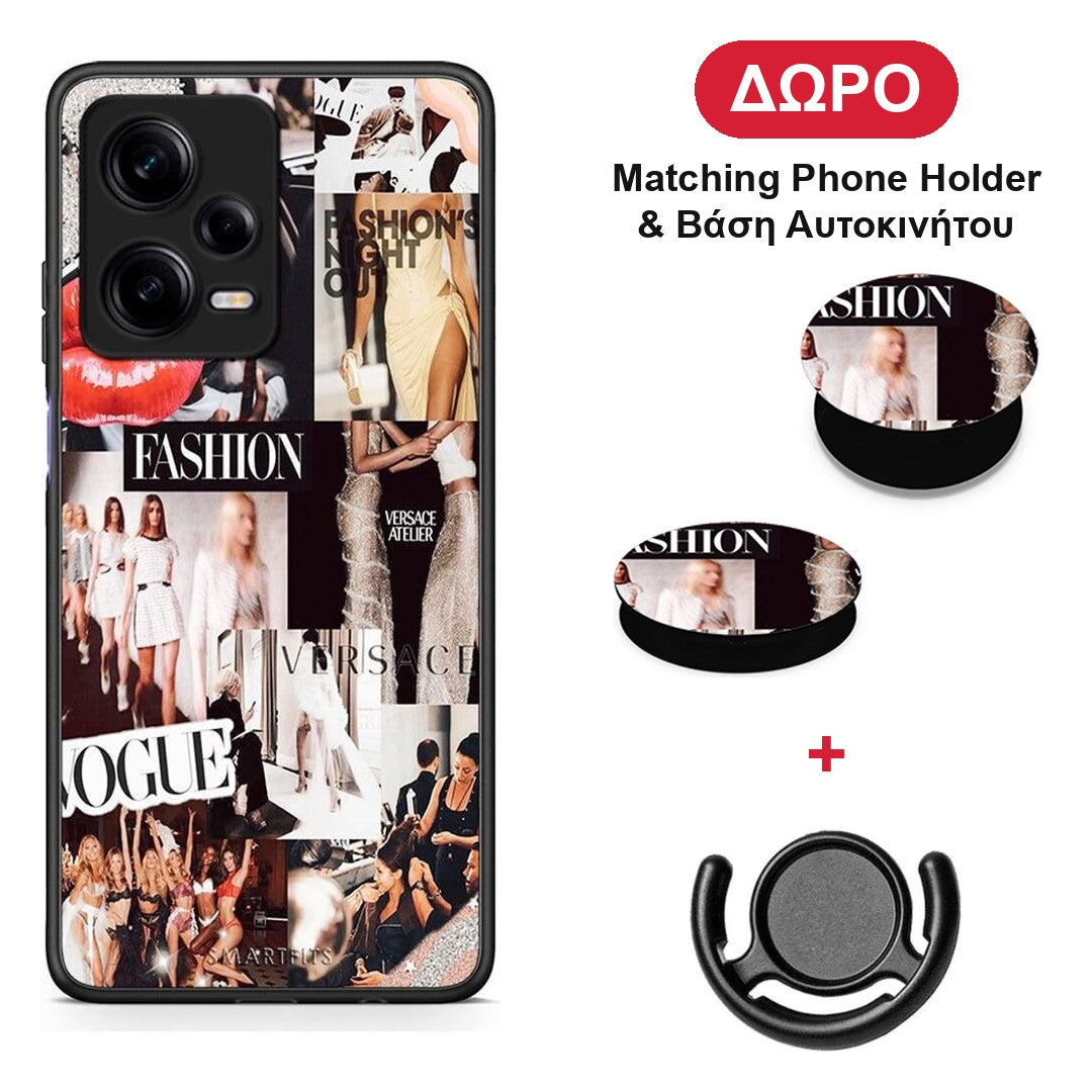 Collage Fashion - Xiaomi Redmi Note 12 Pro 5G θήκη + Δώρο Phone Holder & Βάση Αυτοκινήτου
