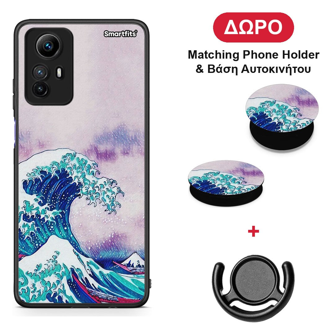 Blue Waves - Xiaomi Redmi Note 12S θήκη + Δώρο Phone Holder & Βάση Αυτοκινήτου