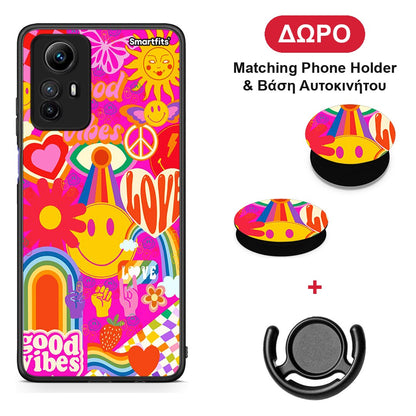 Hippie Love - Xiaomi Redmi Note 12S θήκη + Δώρο Phone Holder & Βάση Αυτοκινήτου