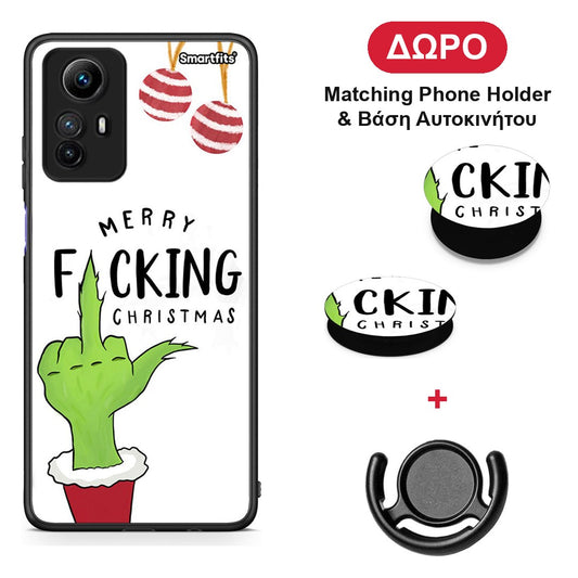 Merry F Xmas - Xiaomi Redmi Note 12S θήκη + Δώρο Phone Holder & Βάση Αυτοκινήτου