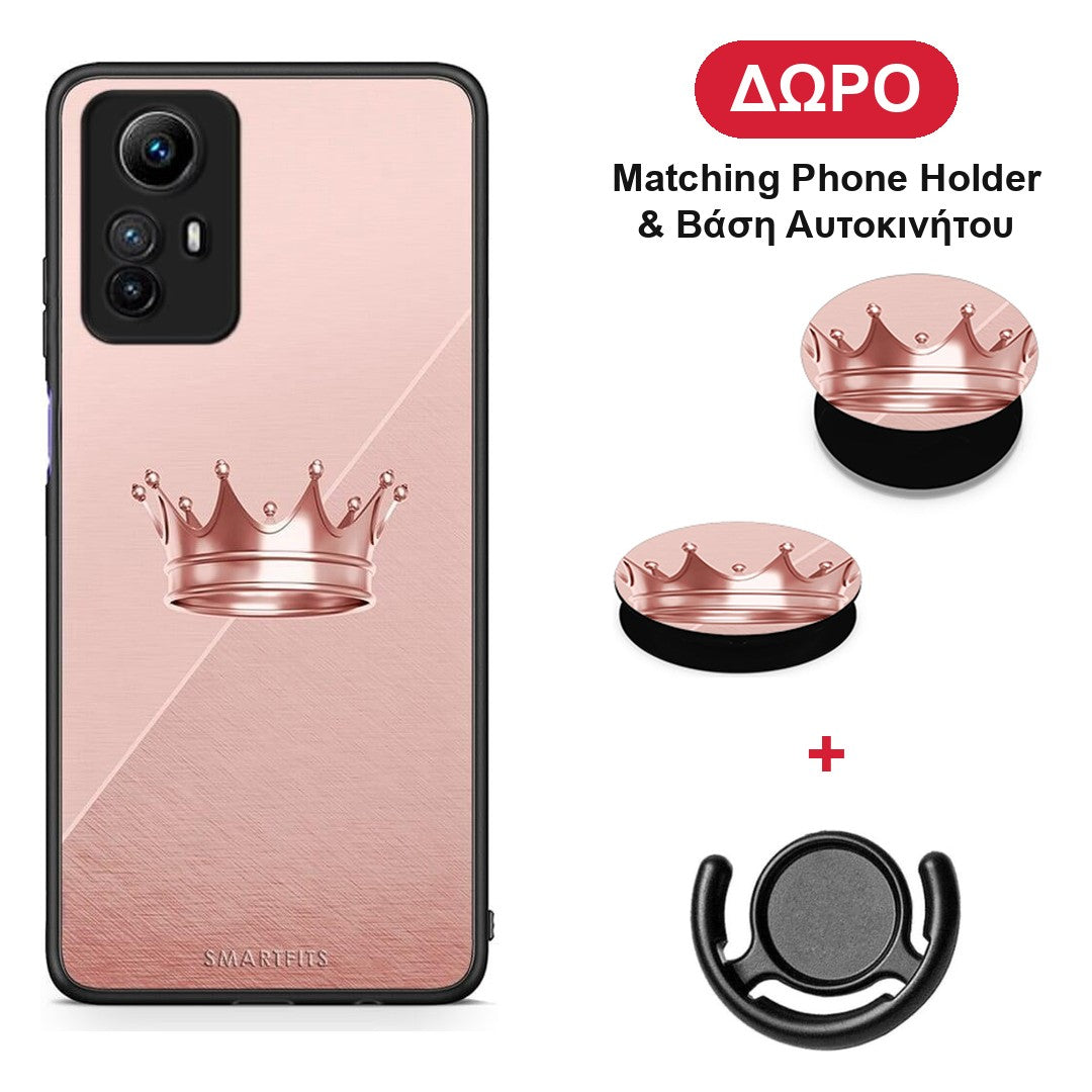 Minimal Crown - Xiaomi Redmi Note 12S θήκη + Δώρο Phone Holder & Βάση Αυτοκινήτου